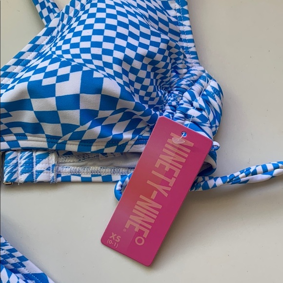 New blue and white checkered bathing suit - Picture 5 of 5